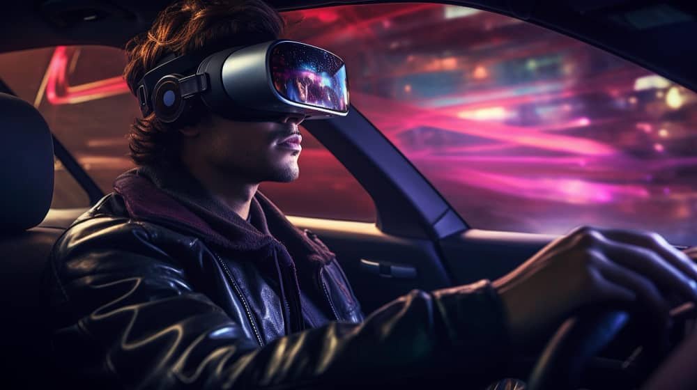 Neon Dreams Racing Within Tomorrow’s Futuristic Car